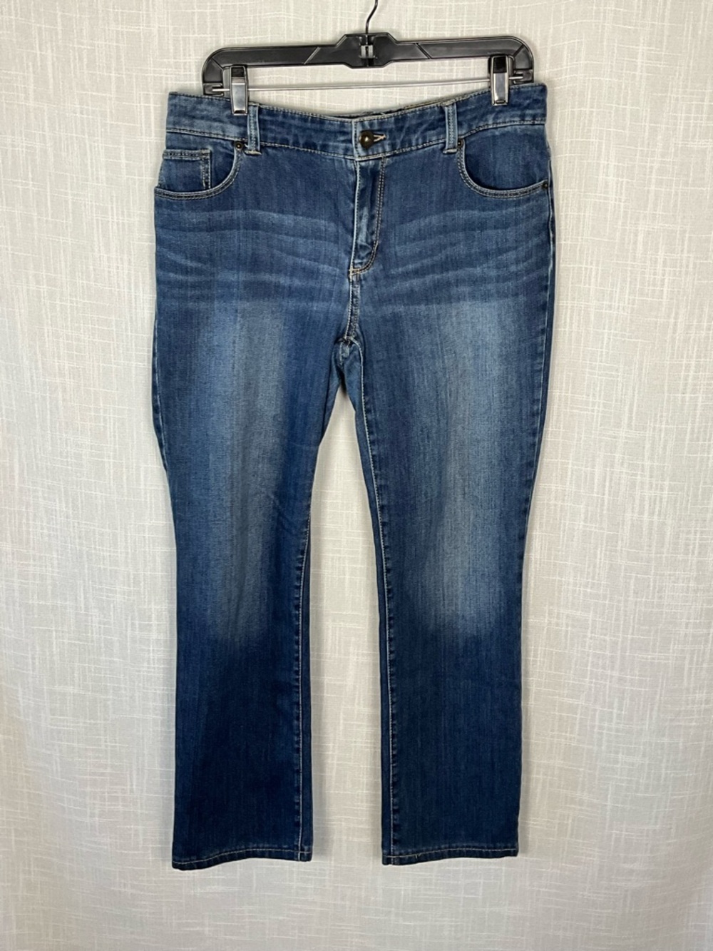Chico's Jeans Size 1.5 (10) Dark Blue Boot Cut Jeans